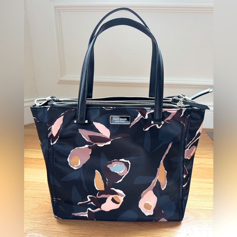 Kate Spade nylon and leather tote